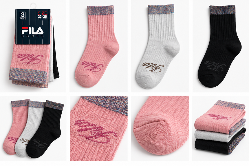 FILA Αθλητικές Κάλτσες Hight 3 Ζεύγη F8277-169