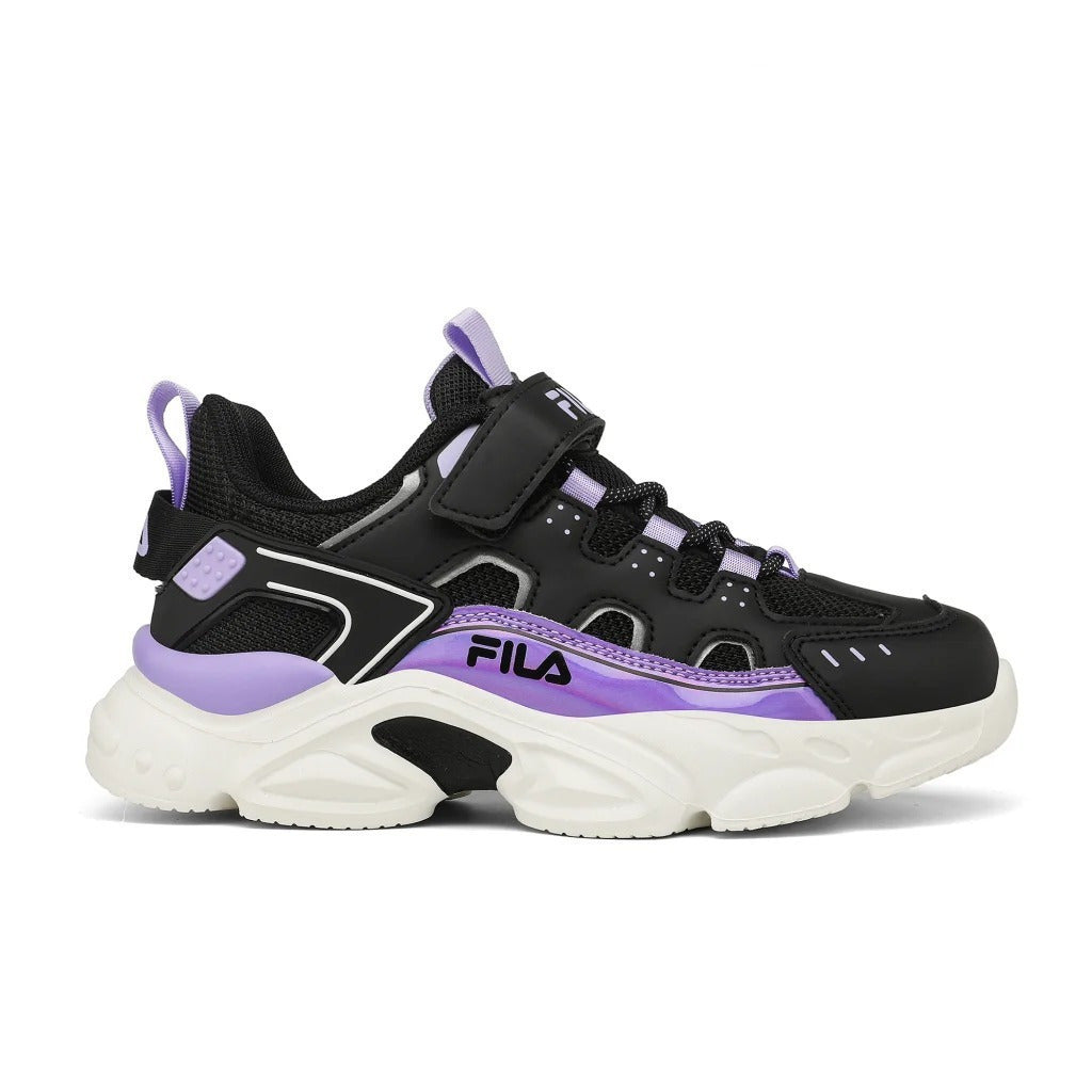 Fila Memory Spinel 3 V Αδιάβροχα Αθλητικά Παιδικά Παπούτσια Running με Σκρατς Black Mauve 7yf33002-080