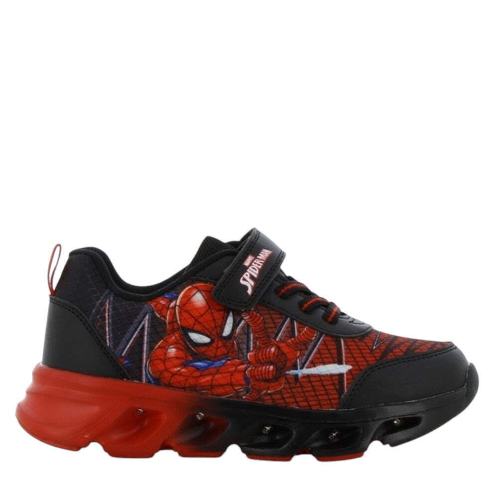 SPIDERMAN MARVEL DISNEY SP014215 Kids Sneakers Anatomical with Scratches &amp; Lights Black