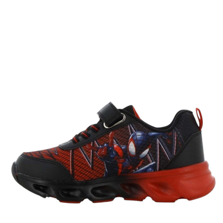 SPIDERMAN MARVEL DISNEY SP014215 Kids Sneakers Anatomical with Scratches &amp; Lights Black