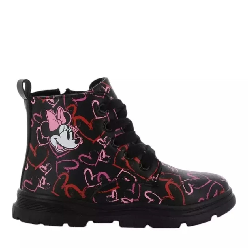 MINNIE MOUSE DISNEY DM011250 Ανατομικά Παιδικά Μποτάκια με Φερμουάρ Μαύρα