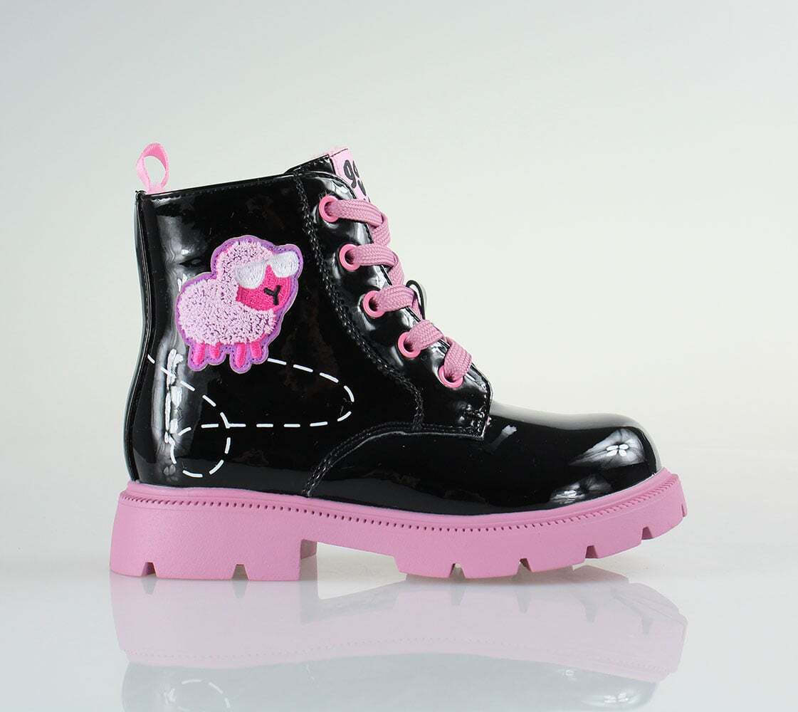 GARVALIN 251342-A054 Children's Lace-Up Boots Black