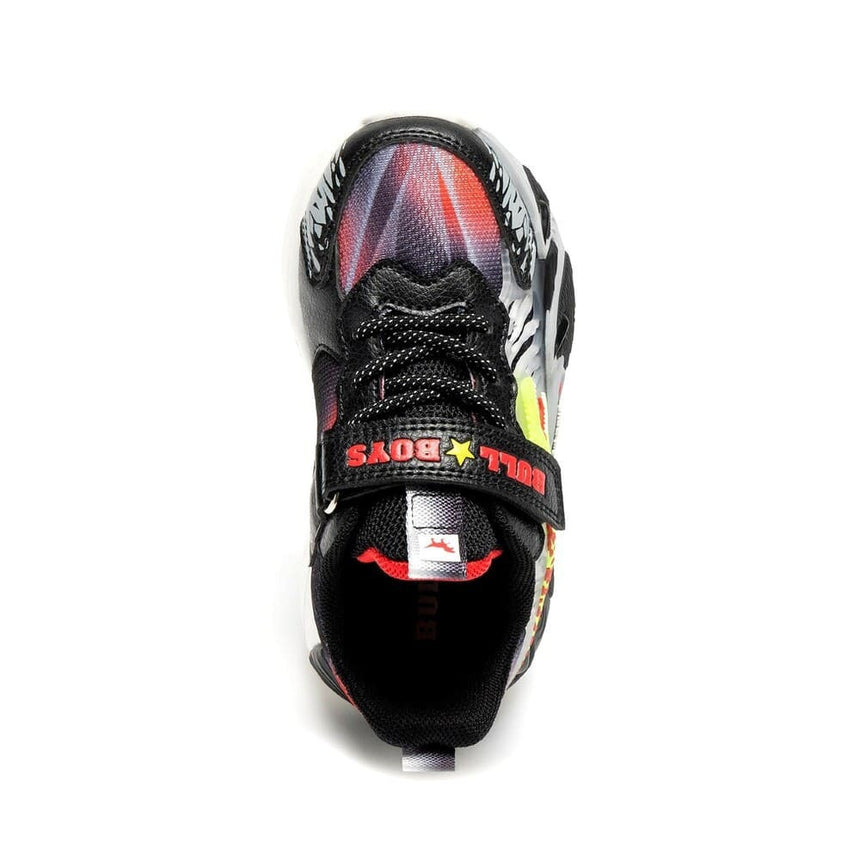 BULL BOYS DNAL5150 Παιδικά Sneakers με Σκρατς & Φωτάκια Μαύρα