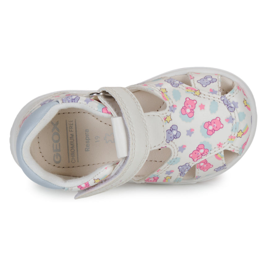 Geox B Sandal Zapito Παιδικά Πέδιλα για Κορίτσι Λευκό B556FB 05404 C0270