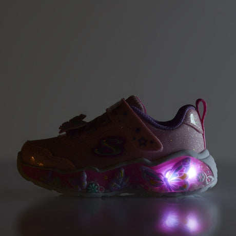 SKECHERS S-Lights: Lil Butterfly Bliss (303066N-LPMT)ΒΡΕΦΙΚΑ ΠΑΠΟΥΤΣΙΑ ΦΩΤΙΖΟΜΕΝΑ ΡΟΖ
