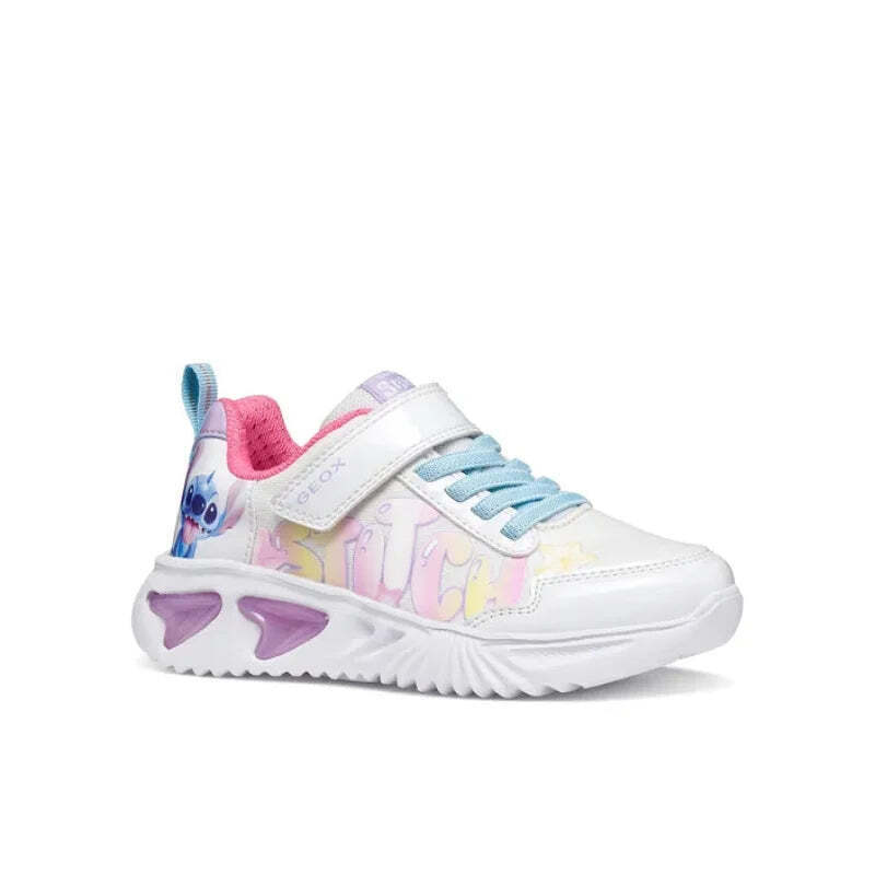 GeoxΠαιδικά Sneakers Ανατομικά με Φωτάκια Λευκά J65E9B 0AN02 C0653