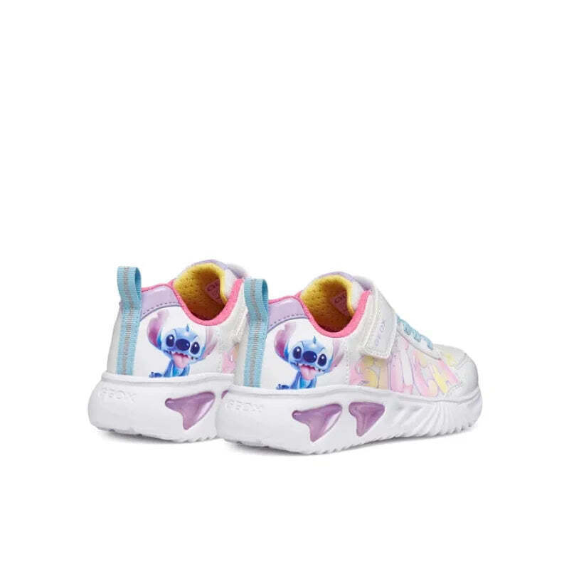 GeoxΠαιδικά Sneakers Ανατομικά με Φωτάκια Λευκά J65E9B 0AN02 C0653
