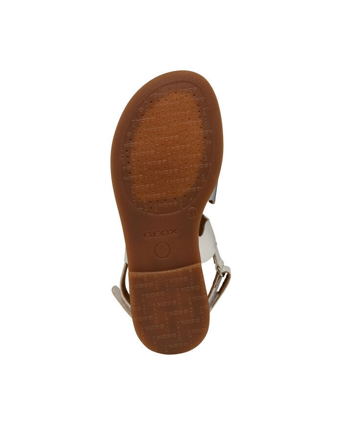Geox Karly Παιδικά Πέδιλα για Κορίτσι Λευκό J6535F 054AJ C0007