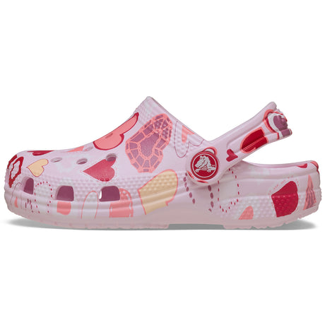 Crocs Classic Παιδικά Ανατομικά Σαμπό με καρδουλες 209755-7cI ροζ