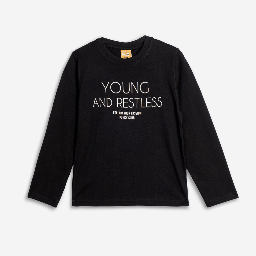 FUNKY FOR KIDS 226-106126-1 Μπλούζα αγόρι μαύρο