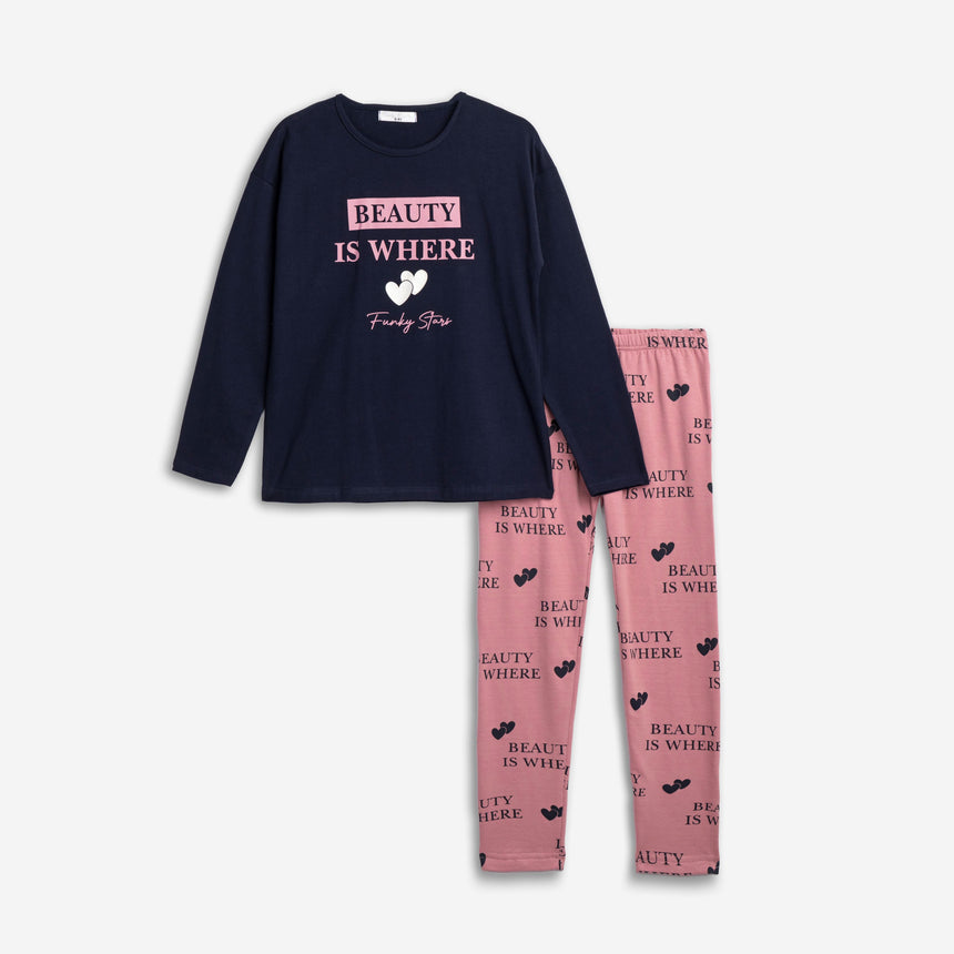 FUNKY FOR KIDS 226-521124-1 Σετ μπλουζοφόρεμα+κολάν κορίτσι