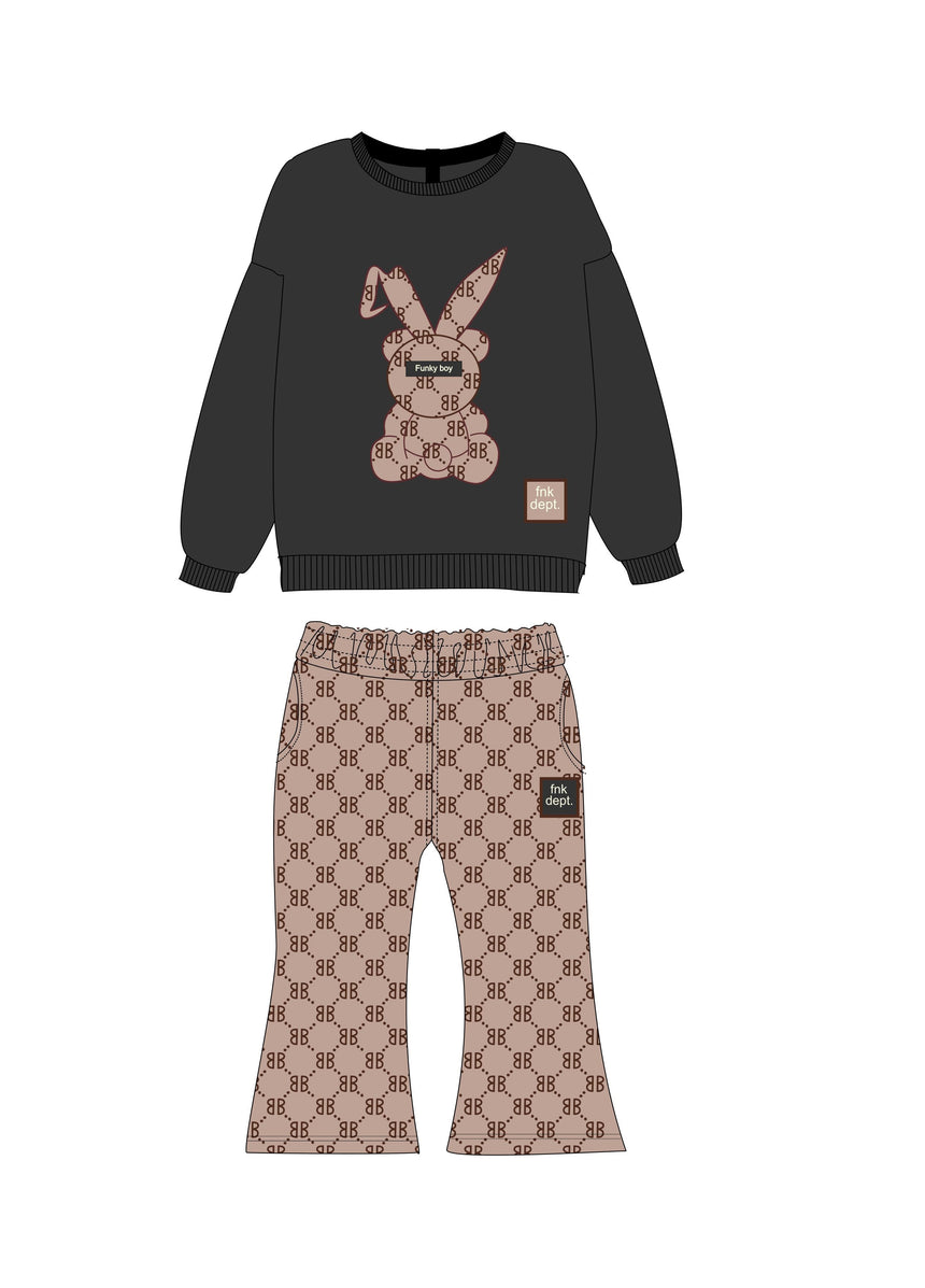 FUNKY FOR KIDS 226-917120-2 Girl's sweatshirt and jumpsuit set