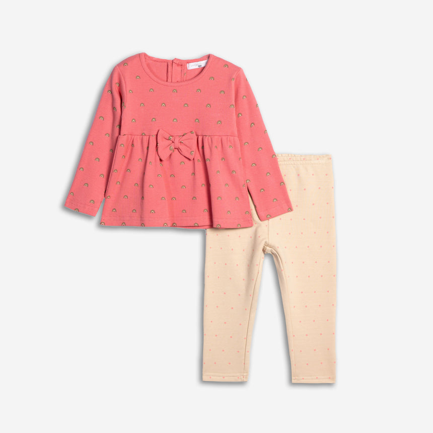 FUNKY FOR KIDS 226-921108-1 Σετ μπλουζοφόρεμα+κολάν μηνών κορίτσι