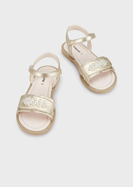 Mayoral 43.447-Sandalia Abalorios Colour22-Oro