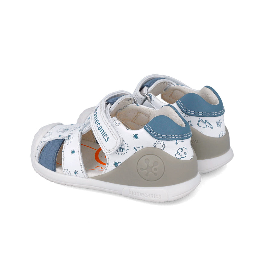 Biomechanics 252116-B834 SANDALIA ESTAMPADA BLANCO Y INDIGO