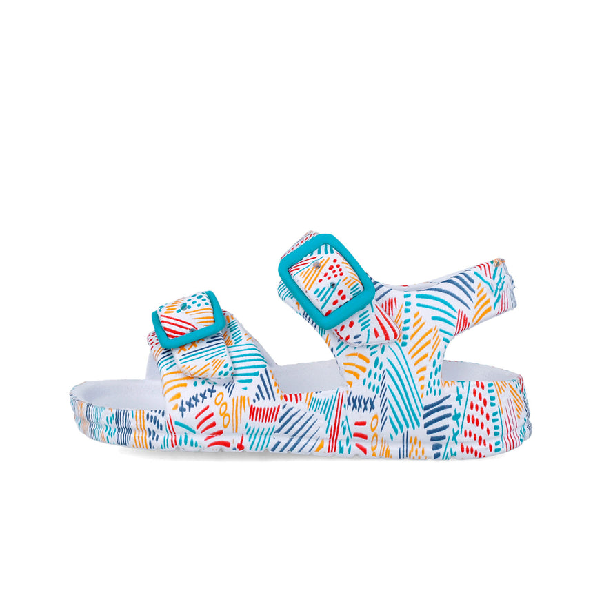 Garvalin SANDALIA AGUA ESTAMPADA 252851-A050 BLANCO