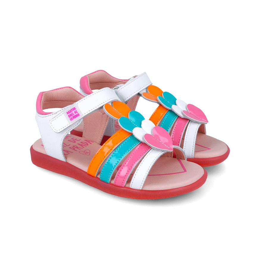 Agatha Ruiz De La Prada 252965-A050 SANDALIA CORAZONES BLANCO