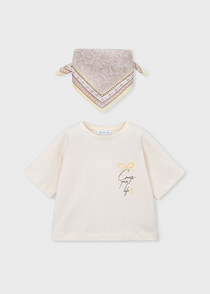 Mayoral Παιδικό T-shirt Μπεζ 26-03009-088