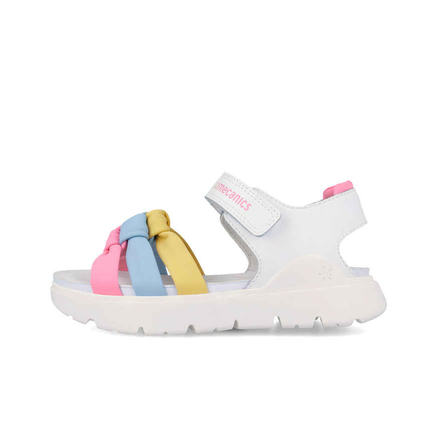 Biomecanics 262221-C310 SANDALIA PALA CRUZADA BLANCO Y MULTICOLOR (NAPA)