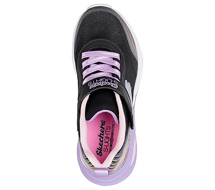 Παιδικό Αθλητικό Παπούτσι για Κορίτσι Skechers Rainbow Beam με Φωτάκια On/Off Χρώματος Μαύρο 303709L-BKMT