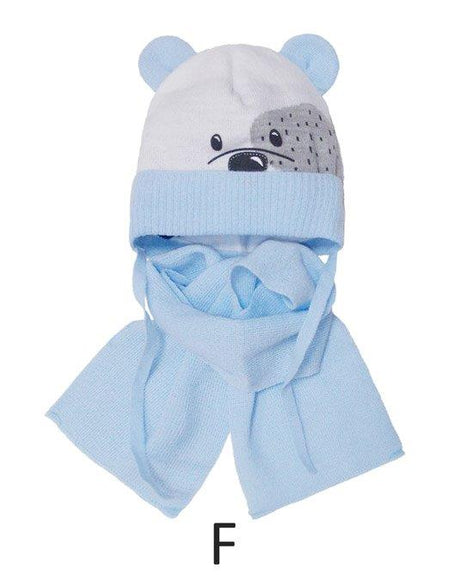 Childrenland 38-422 White-Blue Σκουφακι-Κασκολ