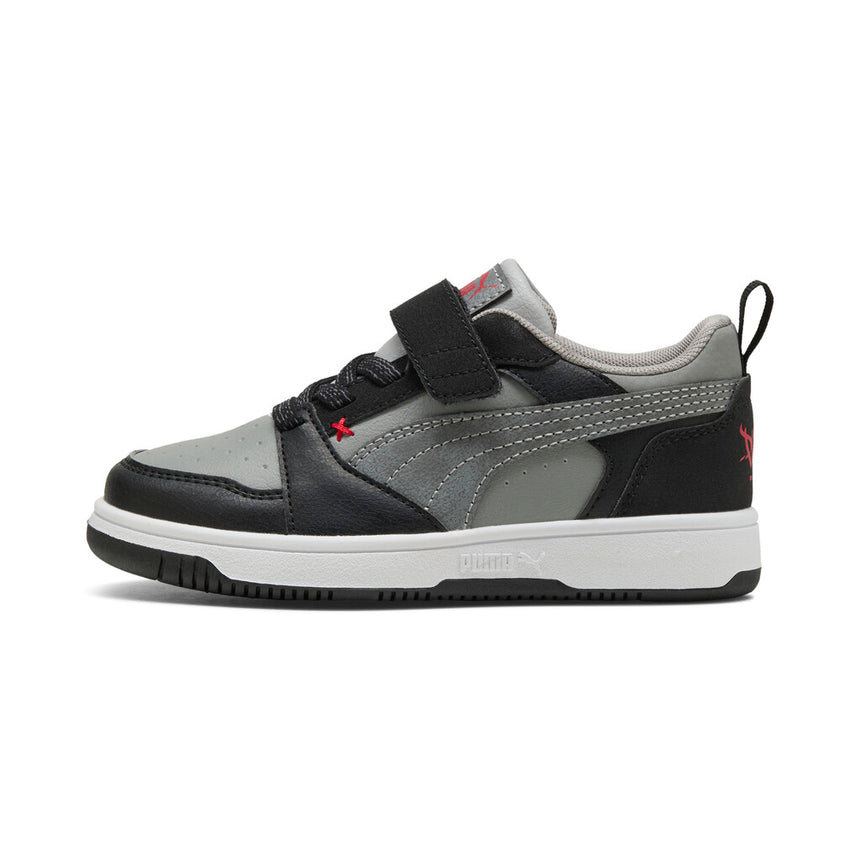 Puma sneakers για αγορι  Rebound V6 Lo MID 90s AC+ PS - PUMA Black-Gray Echo-For All Time Red 405038-01