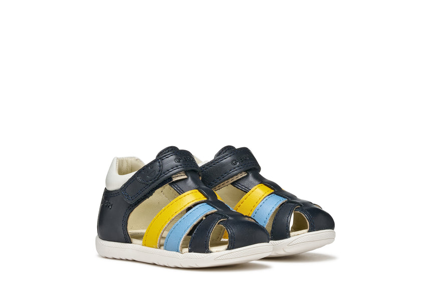 Geox B Sandal Macchia Παιδικό Παπουτσοπέδιλο με Velcro για Αγόρι Μπλε B254VA 08554 C4229
