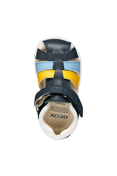 Geox B Sandal Macchia Παιδικό Παπουτσοπέδιλο με Velcro για Αγόρι Μπλε B254VA 08554 C4229