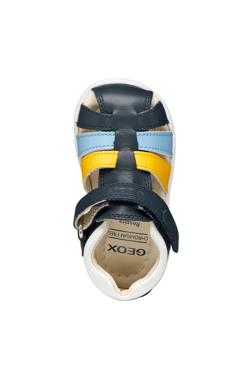 Geox B Sandal Macchia Παιδικό Παπουτσοπέδιλο με Velcro για Αγόρι Μπλε B254VA 08554 C4229