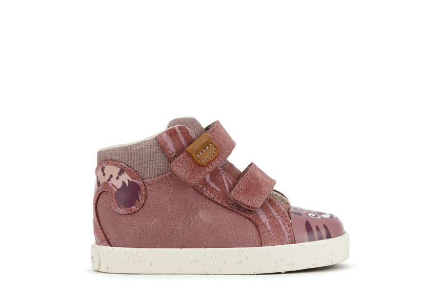GEOX B KILWI G. C-WAX.LEA+SUEDE DK ROSE