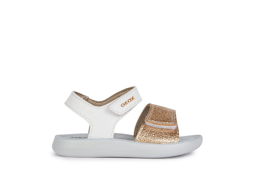 Geox B Sandal Lig Htfloppy B-Gbk B455TB 054AJ C0232 White/Gold