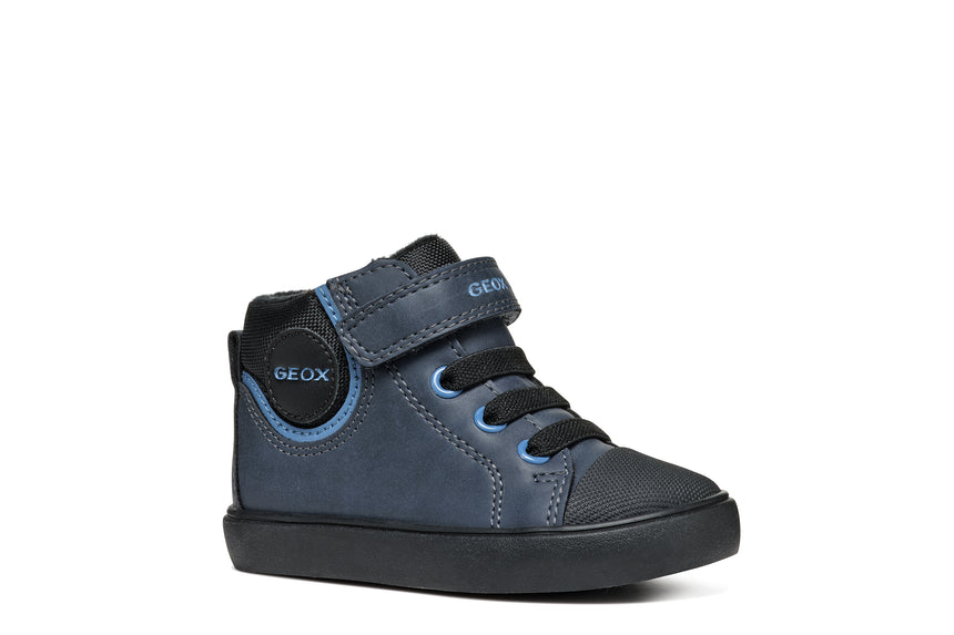 Geox B Gisli Παιδικά Sneakers High με Σκρατς Navy Μπλε b461nc0mefuc0693