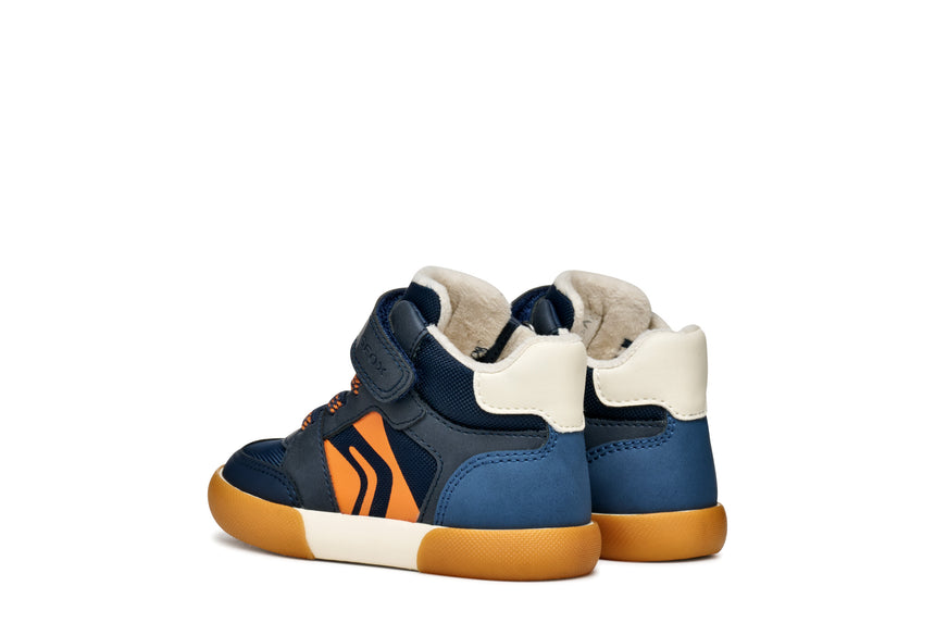 GEOX B561NA0MEFUC4218 B Gisli Παιδικά Sneakers High με Σκρατς Navy Μπλε