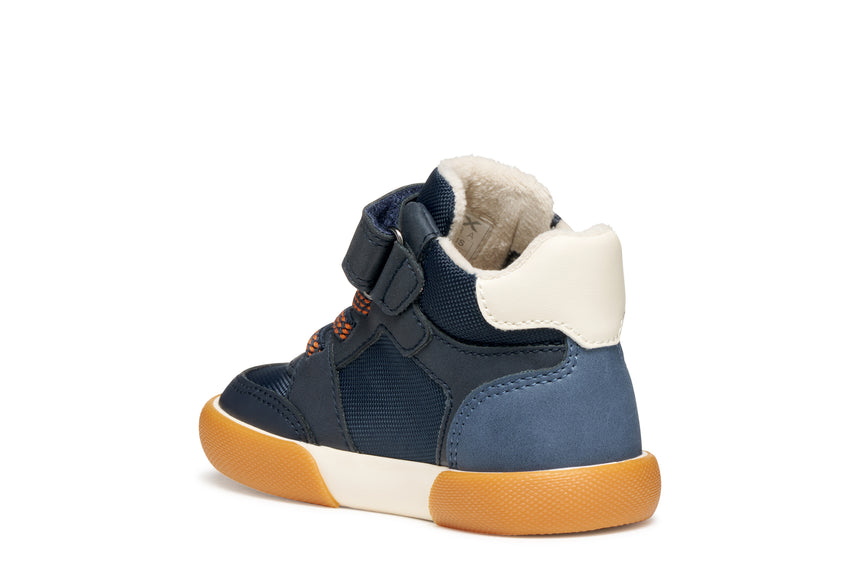 GEOX B561NA0MEFUC4218 B Gisli Παιδικά Sneakers High με Σκρατς Navy Μπλε