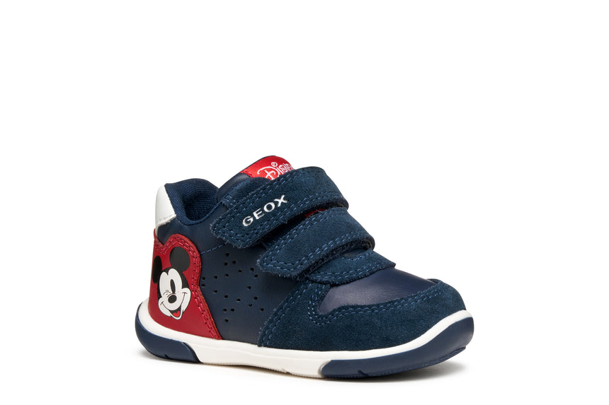 GEOX B566CB05422C0735 Zapito Παιδικά Sneakers High Ανατομικά με Σκρατς Navy Μπλε