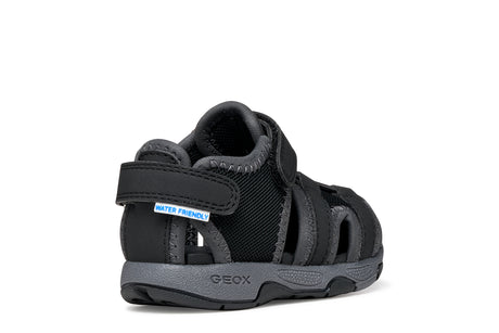 Geox πεδιλο για αγορι μαυρο γκρι   B650FA 05014 C9999
