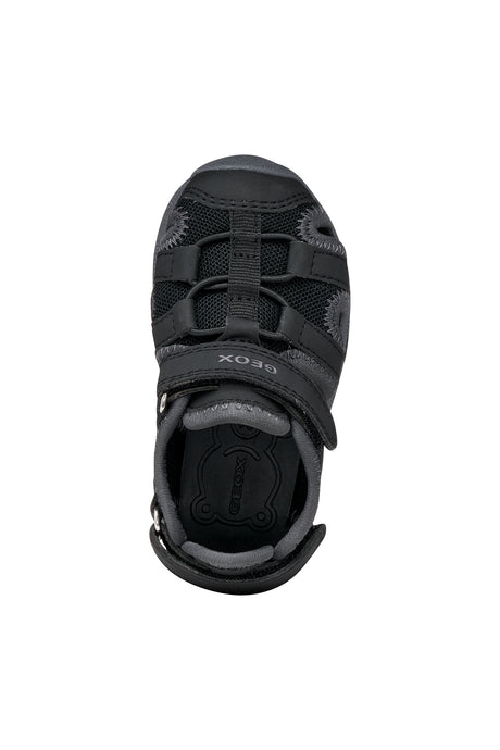 Geox πεδιλο για αγορι μαυρο γκρι   B650FA 05014 C9999