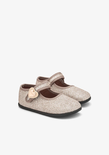Conguitos μπαλαρίνες Gold Glitter Barefoot Mary Janes  cosh314003-gold