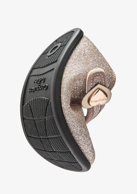 Conguitos μπαλαρίνες Gold Glitter Barefoot Με Βελκρο OSSH165003-GOLD