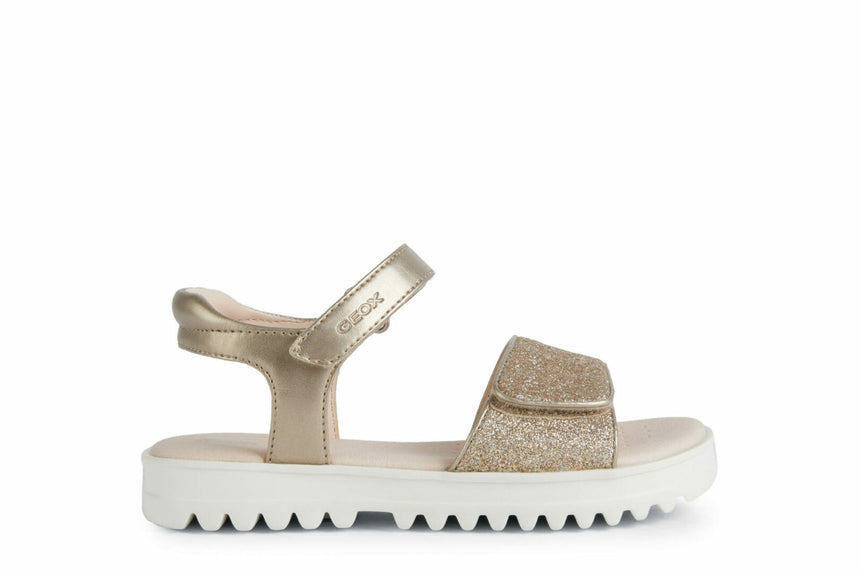 Geox J S.Coralie G.B-Pe.Sy+gl.te Platinum