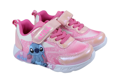 Disney Stitch Παιδικά Αθλητικά Παπούτσια με Φωτάκια για Κορίτσι Ροζ D6020206T