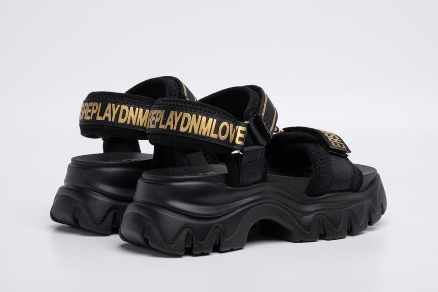 REPLAY JP140002T-0006 SANDAL black-gold