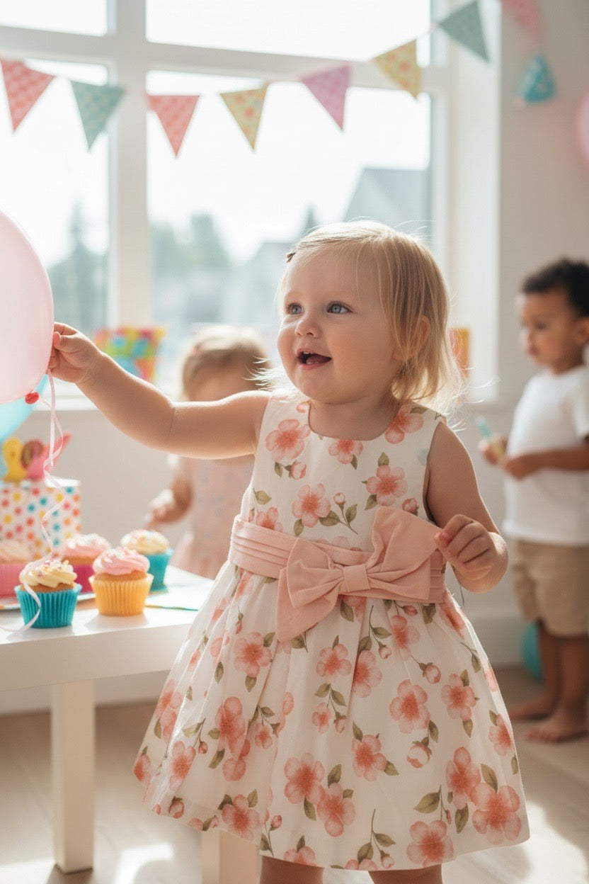 Restart for Kids Βρεφικό Αμάνικο Φόρεμα Φλοράλ για Κορίτσι 26-10814
