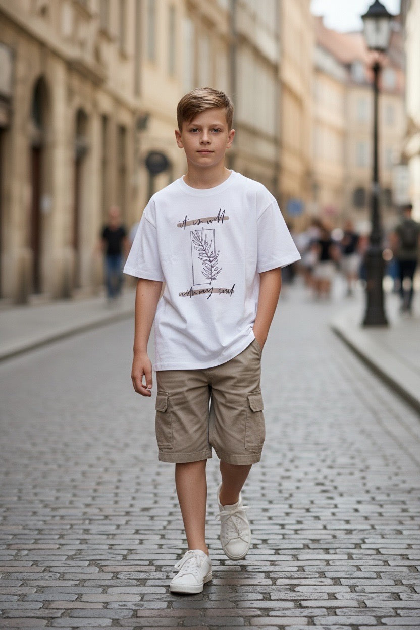 Restart for Kids Παιδικό Σετ  μπλούζα  βερμούδα αγόρι 26-11305