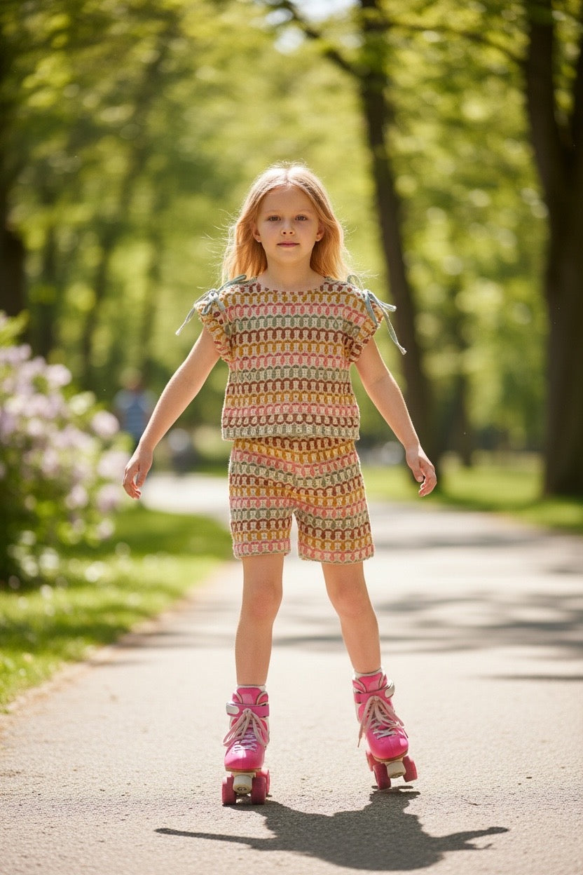 Restart for Kids Παιδικό Σετ μπλούζα Σορτς κοριτσι  26-10907