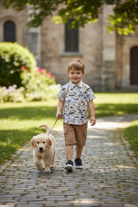Restart for Kids Παιδικό Σετ βερμούδα πουκάμισο αγόρι 26-11246