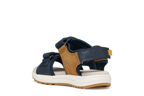 Geox πεδιλο για αγορι navy ochre J35ava 01522 cf42q