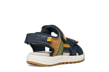 Geox πεδιλο για αγορι navy ochre J35ava 01522 cf42q