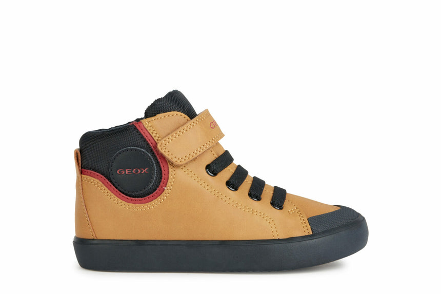 Geox Μποτακι J Gisli B.F-Wax.Syn+Nylon J365CF 0MEFU C2G9B  Yellow/Black