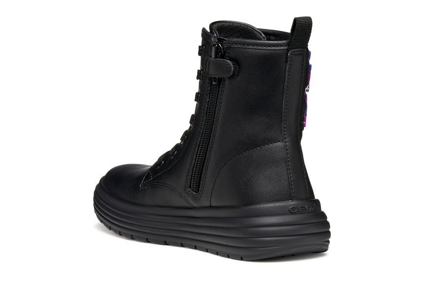 GEOX J46ETD000BCC9997 Phaolae Kids' Ankle Boots with Zipper Black